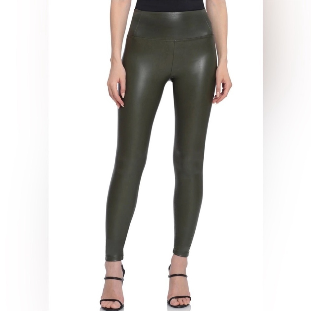 Bagatelle Collection Winter Pine Faux Leather Leggings